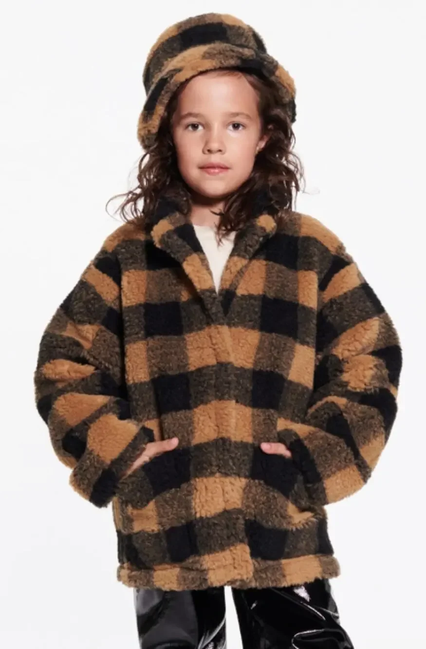 Stand Studio Marina Mini Plaid Jacket Black Nougat Kids 6YR